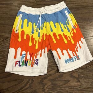 Born Fly Colorful "Popsicle" All Over‎ Print 100% Cotton Shorts Men's Size M